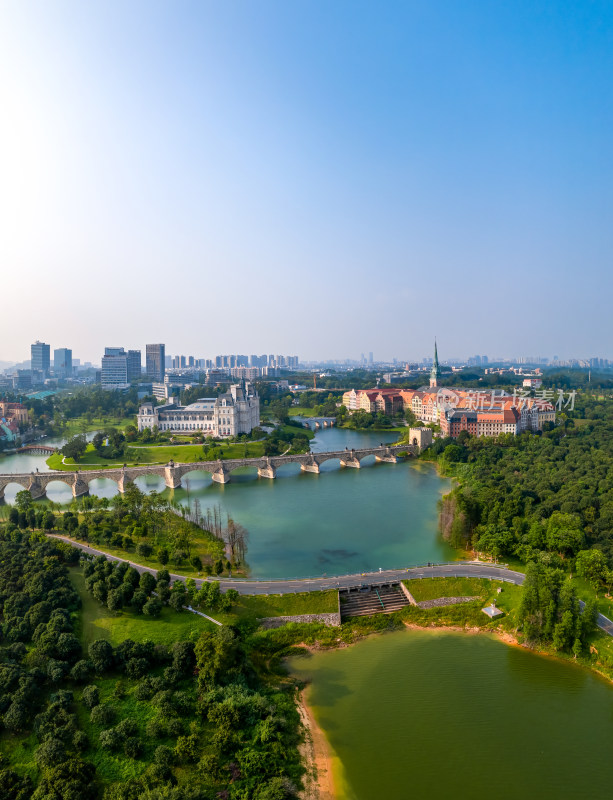 东莞松山湖景区航拍