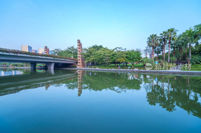 佛山千灯湖公园城市桥梁建筑