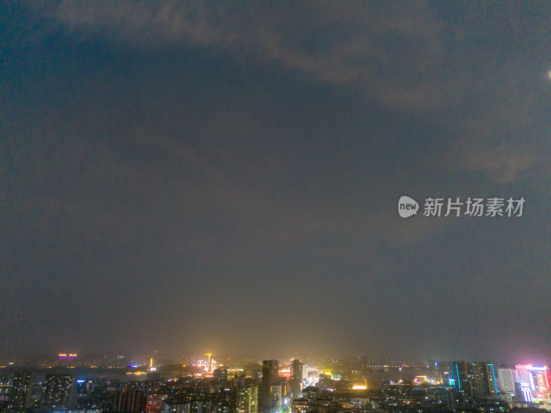 鄂州长江夜景航拍图