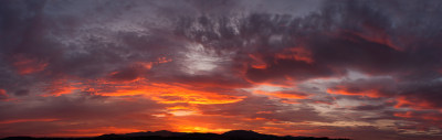 全景夕阳晚霞天空