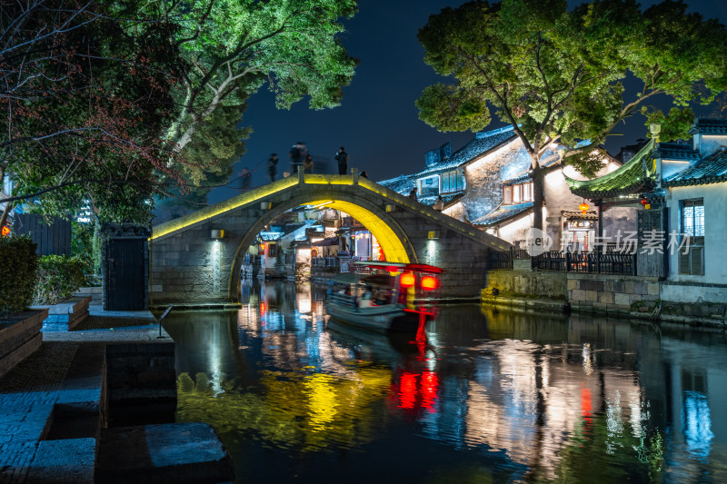 江南水乡西塘古镇夜景