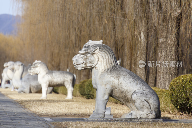 北京昌平区十三陵神道景区神路石像生