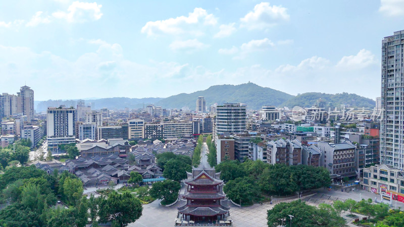 航拍四川宜宾合江门广场摄影图