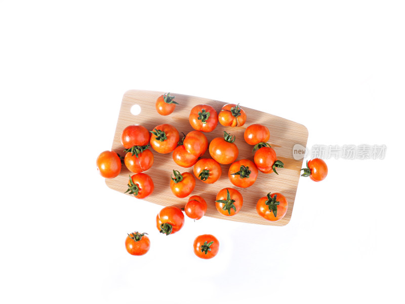 一堆新鲜水果番茄西红柿的白底图