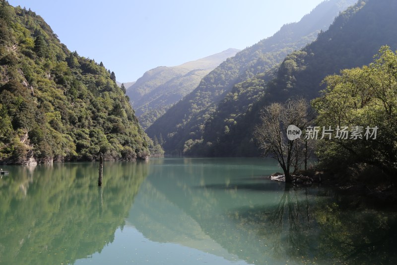 四川阿坝州茂县叠溪镇松坪沟景区风景