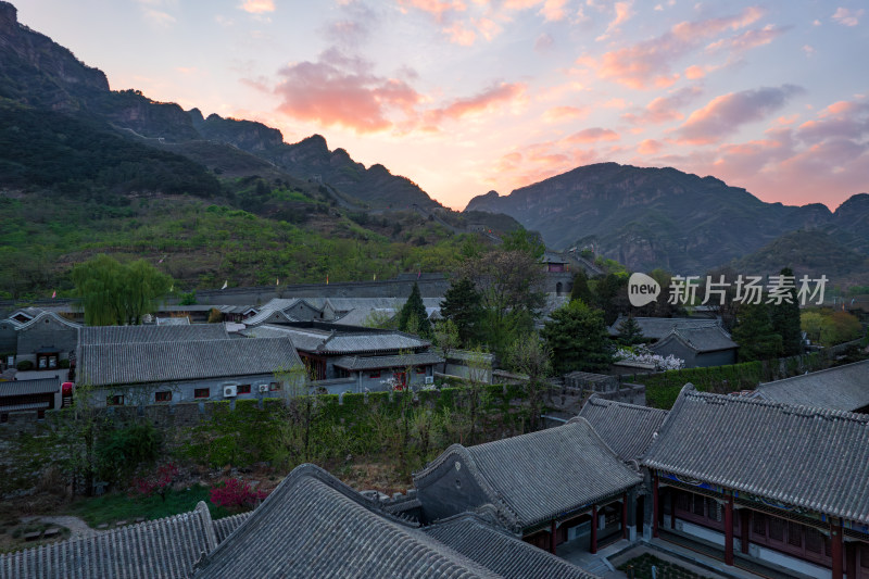 天津蓟州黄崖关长城旅游景区自然风光航拍