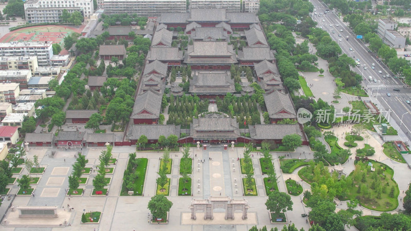 河北邢台开元寺航拍