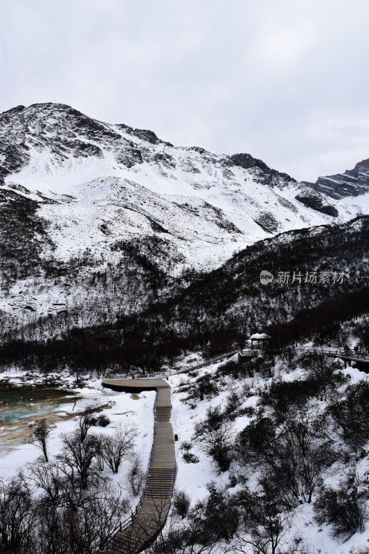 四川黄龙景区的冬天