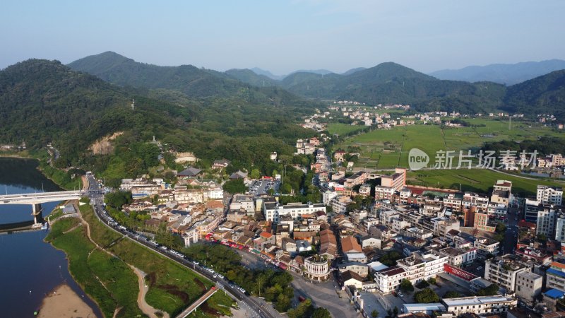 广东广州：增城区正果镇正果老街城市风光