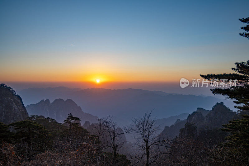 安徽黄山风景区自然风光