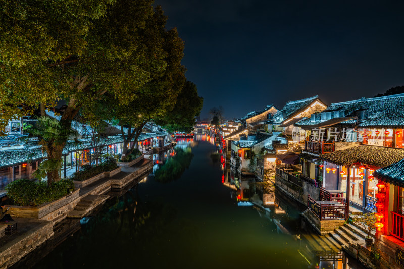 江南水乡西塘古镇夜景