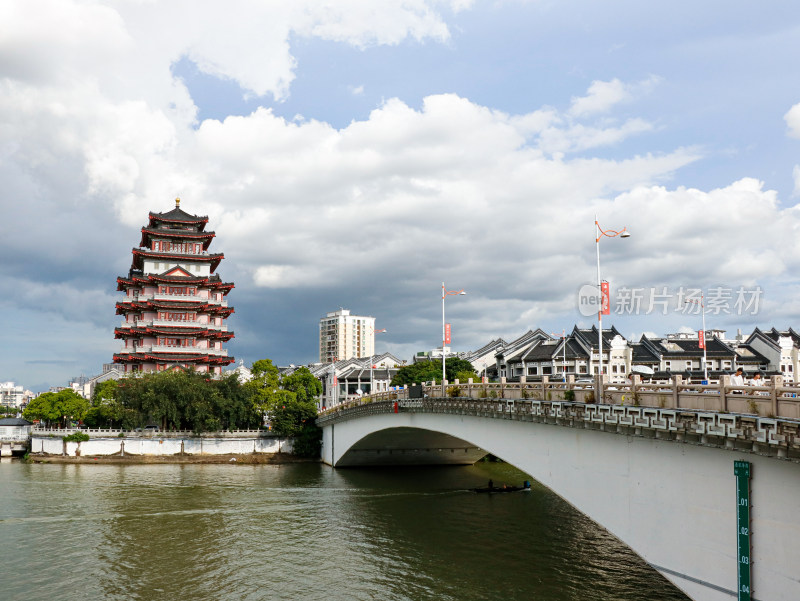 广东省惠州市的著名旅游景点合江楼古建筑