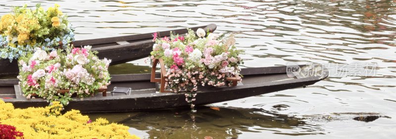 广州市荔湾湖公园水上花市花船