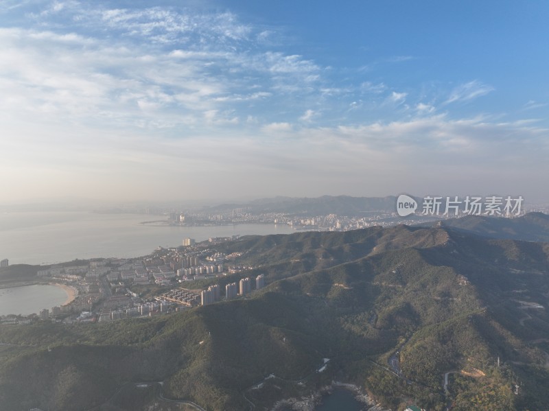 威海市孙家疃猫头山环海路山海城市风景