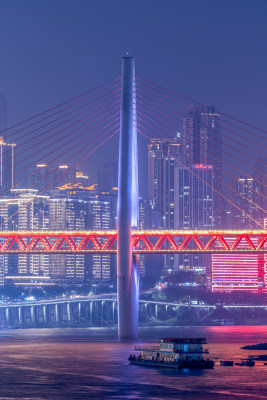 重庆东水门大桥城市夜景