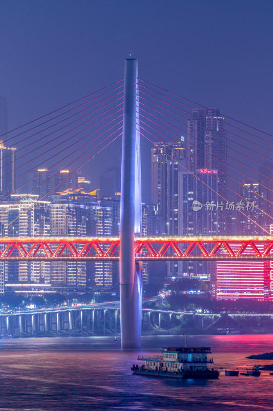 重庆东水门大桥城市夜景