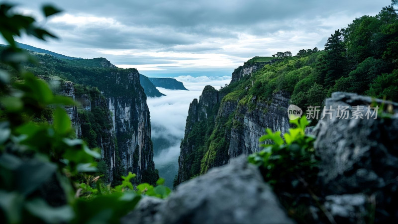 山间湖泊自然绝美风景