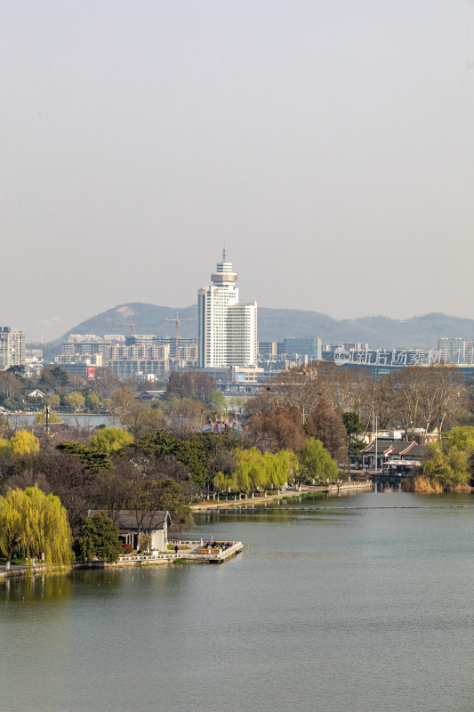 南京古城墙看南京城市建筑景观