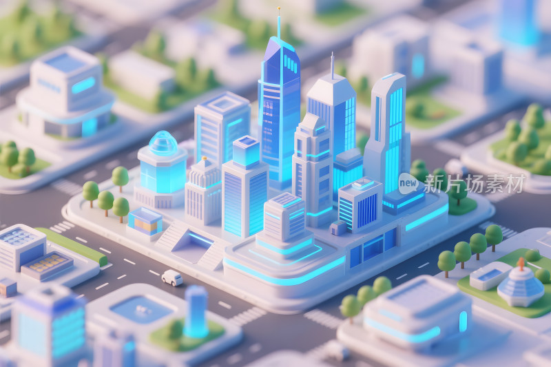 未来智慧城市建筑群