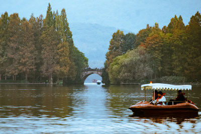 浙江杭州西湖风景名胜区秋景