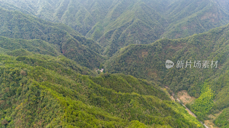 钱江源景区绿色山林航拍