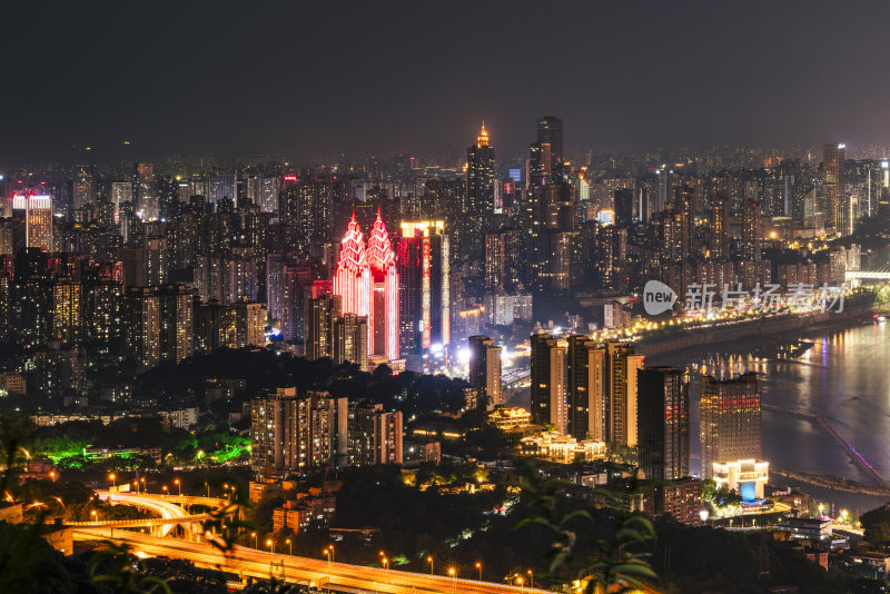 山城重庆南岸区南滨路夜景风光