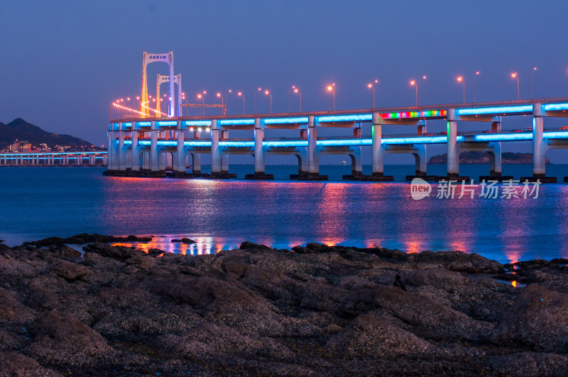 星海湾跨海大桥夜景