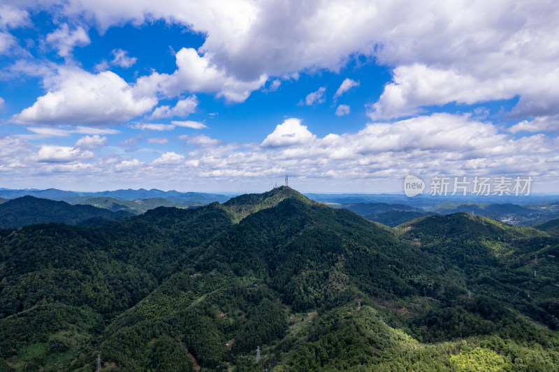 湖南怀化中坡山航拍图