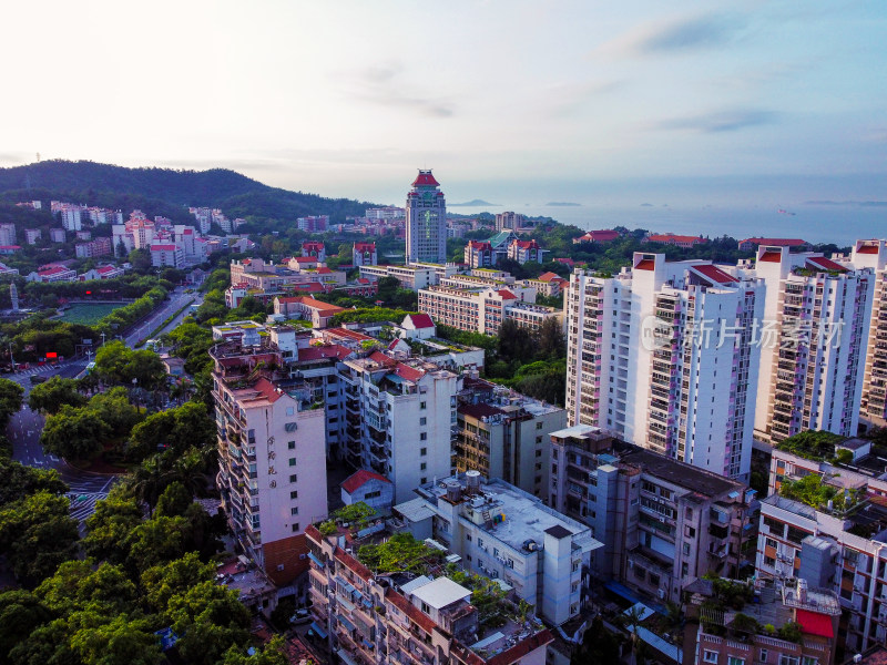 厦门城市全景鸟瞰图