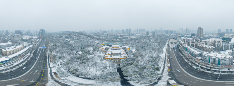 武汉蛇山公园雪景风光