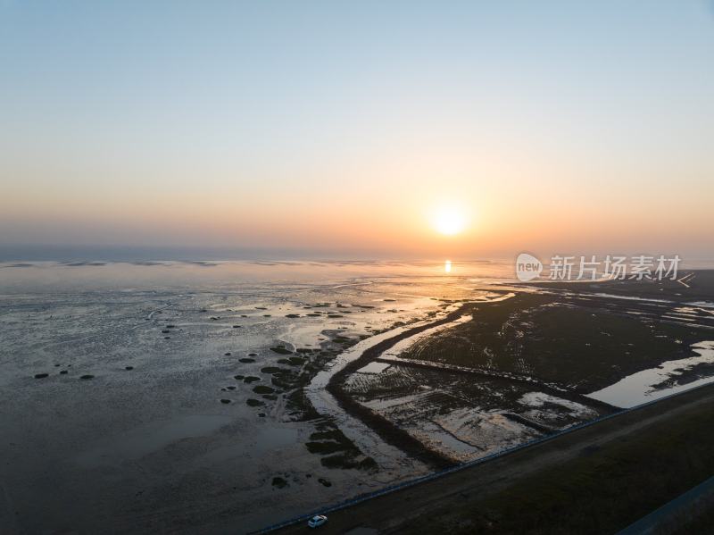 盐城黄海野鹿荡滩涂风光