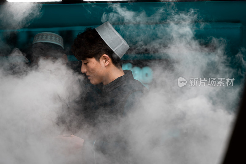 夜市小吃美食人群叫卖