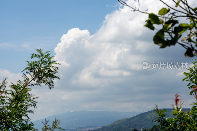 晴空万里白云朵朵