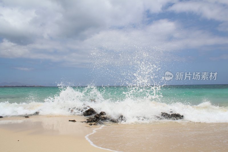 海滩沙滩海岸线