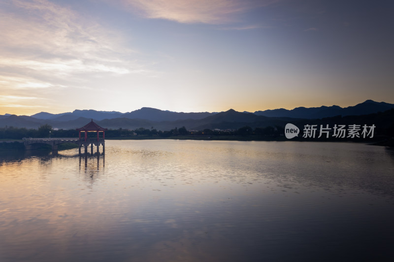 高雄美浓湖，美浓湖晨曦