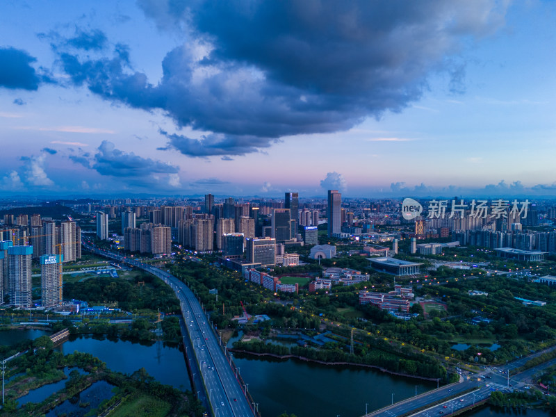 佛山顺德夜景航拍