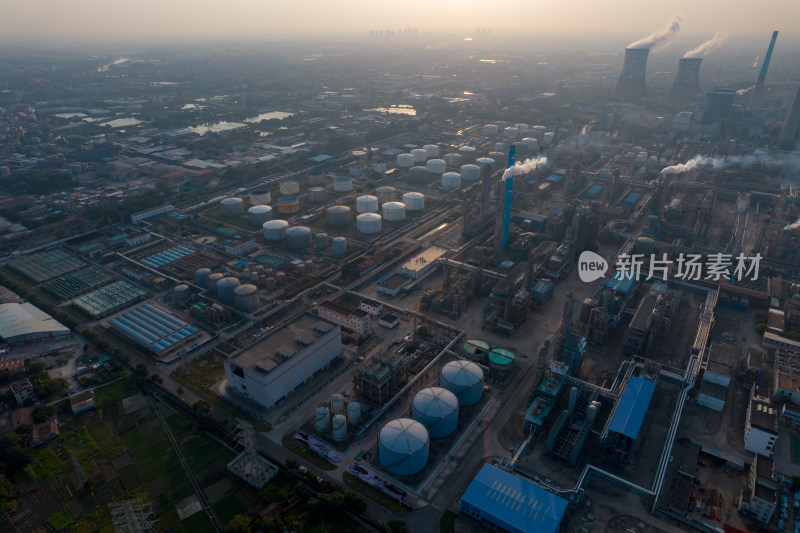 中国石化茂名石化工业生产航拍摄影图