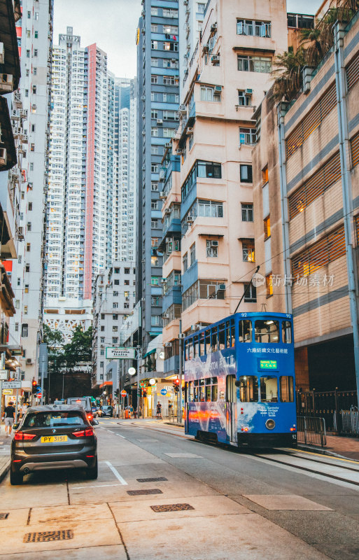 香港岛叮叮车风光