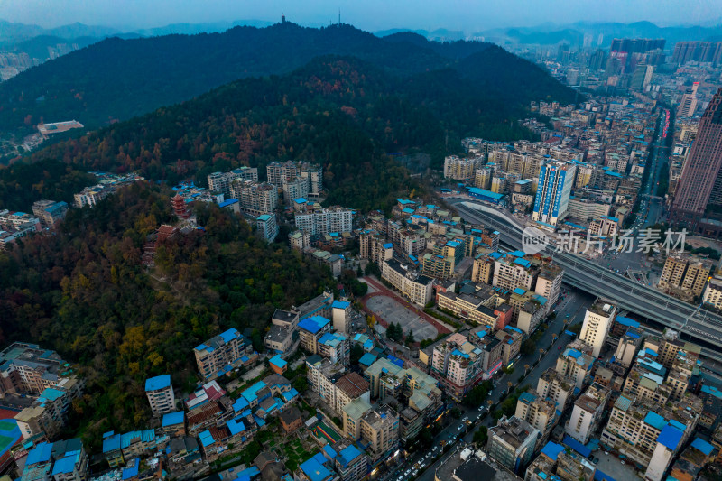 贵州遵义城市大景航拍图