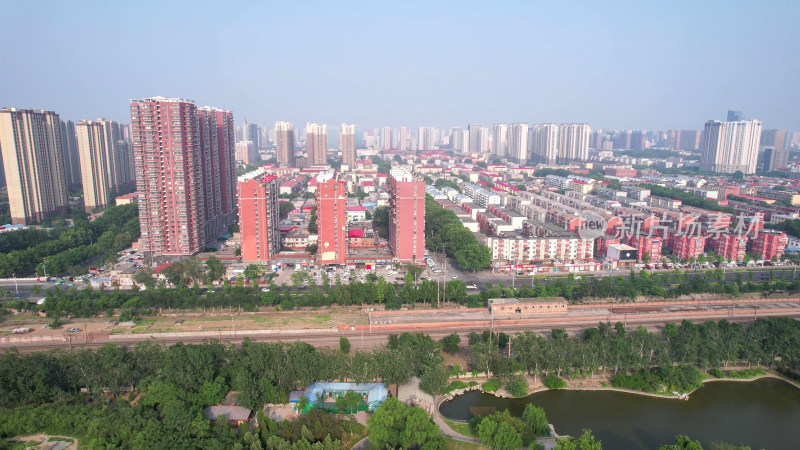 河北邯郸城市风光航拍
