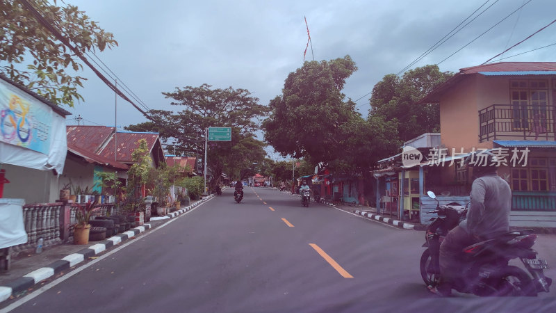 印尼巴厘岛道路街景