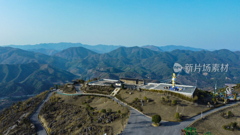 航拍咸宁龙隐山风景区