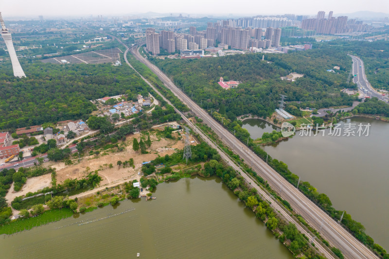 安徽蚌埠龙湖风景航拍图