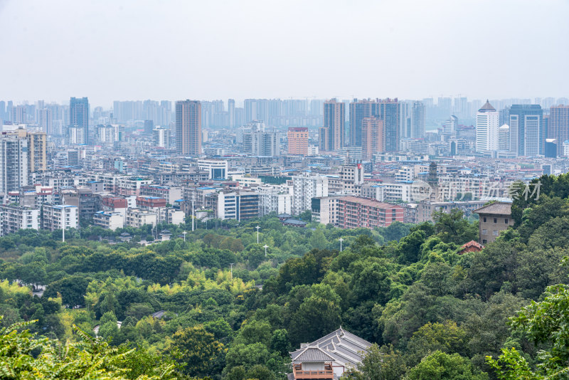 湖北鄂州西山风景区自然风景武昌楼建筑景观