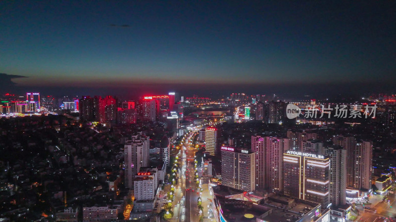 航拍四川泸州夜景泸州城市建设摄影图