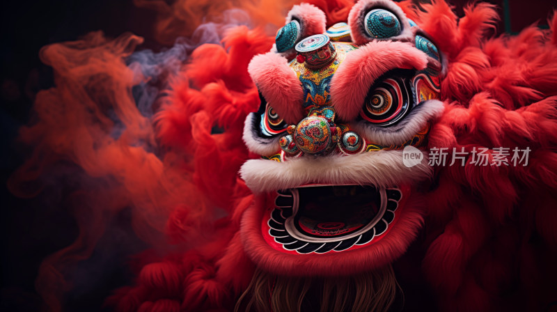 春节舞狮新年喜庆