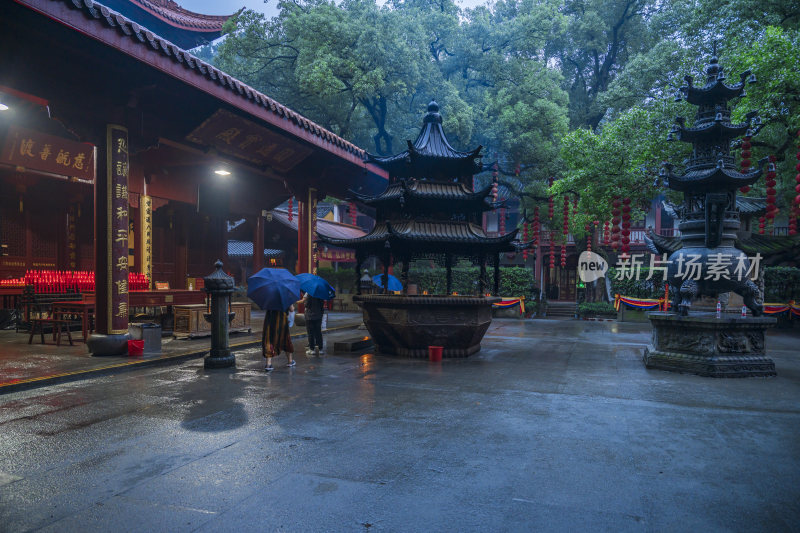 杭州飞来峰景区上天竺法喜禅寺古建筑