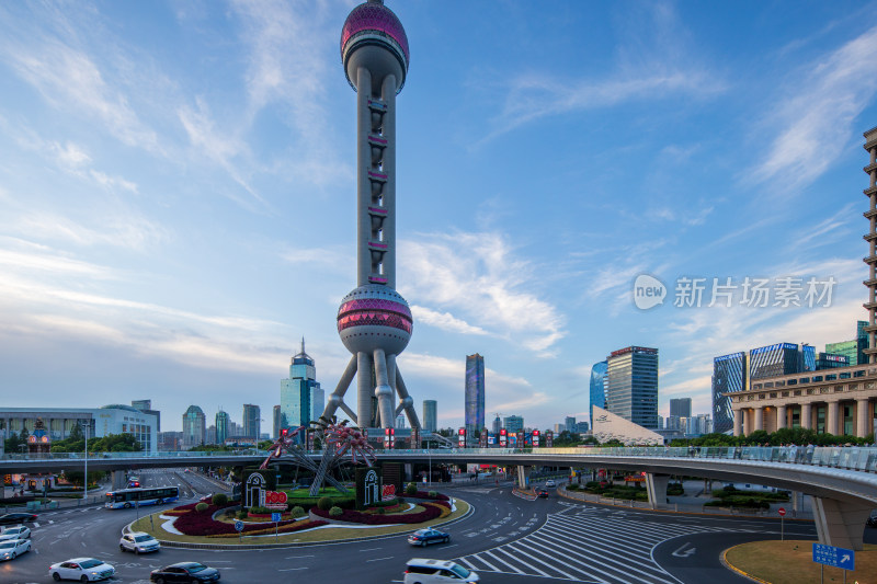 上海东方明珠城市街景