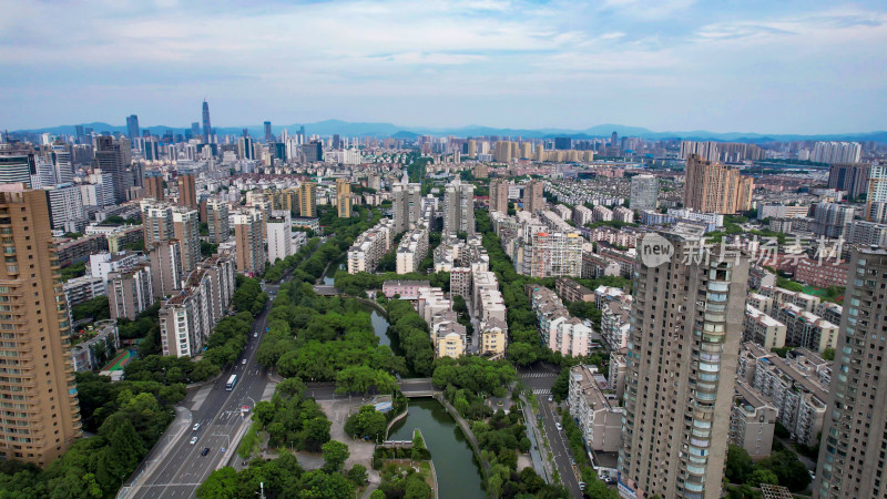 浙江宁波城市建设高楼大厦航拍