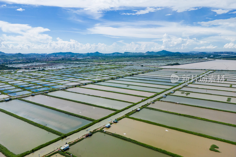 广东省中山市南朗街道崖口村的耕地和养殖场